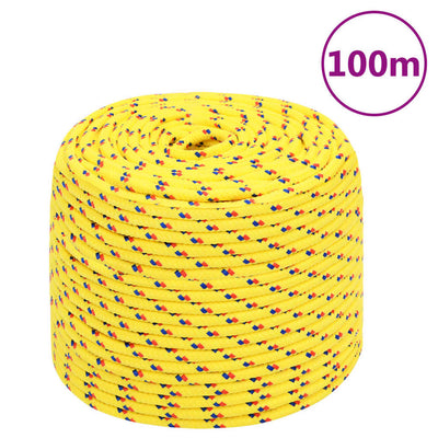 Vidaxl Boat Rope 10 mm 100 m polipropileno amarillo