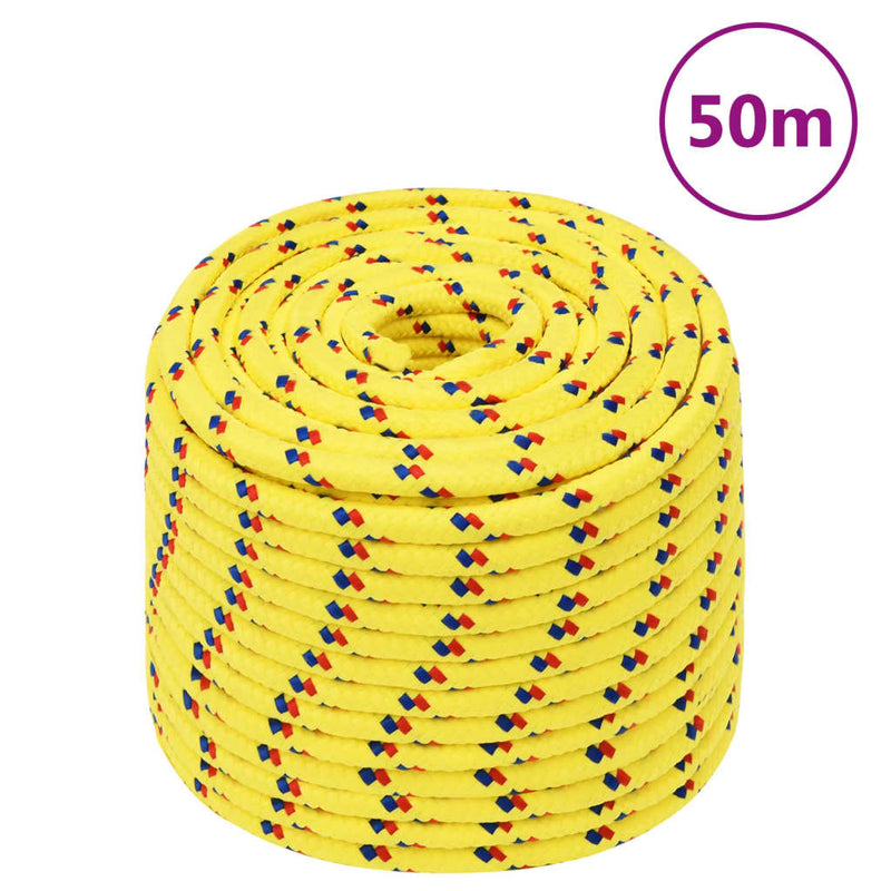 Vidaxl Boat Rope 12 mm 50 m in polipropilene giallo