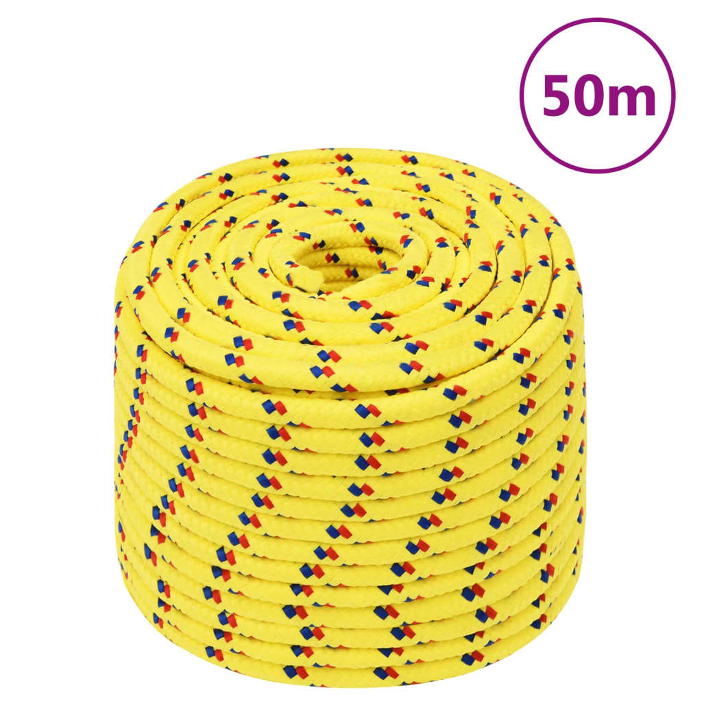 Vidaxl Boat Rope 14 mm 50 m in polipropilene giallo