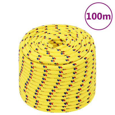 Vidaxl Boat Rope 14 mm 100 m polipropileno amarillo