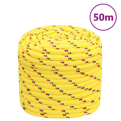 Vidaxl boottouw 18 mm 50 m polypropyleen geel
