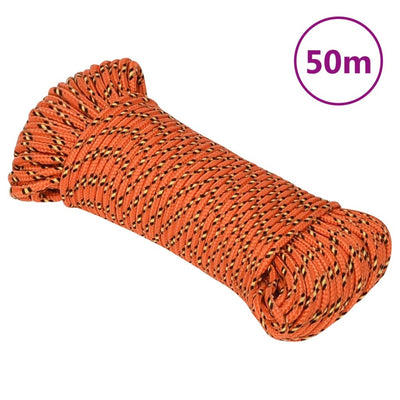 Vidaxl Boat Rope 5 mm 50 m Orange polipropilene