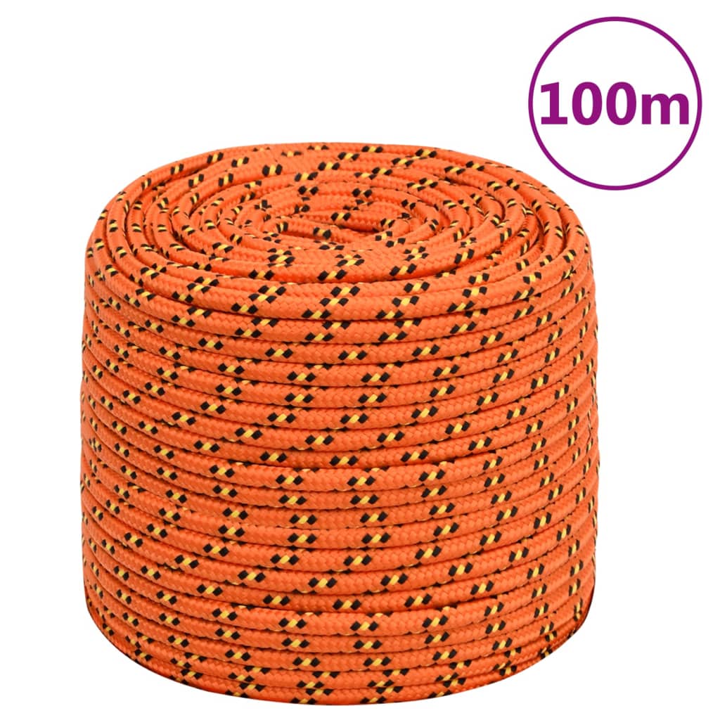 Vidaxl Boat Rope 8 mm 100 m de polipropileno naranja