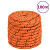 Vidaxl boottouw 16 mm 100 m polypropyleen oranje