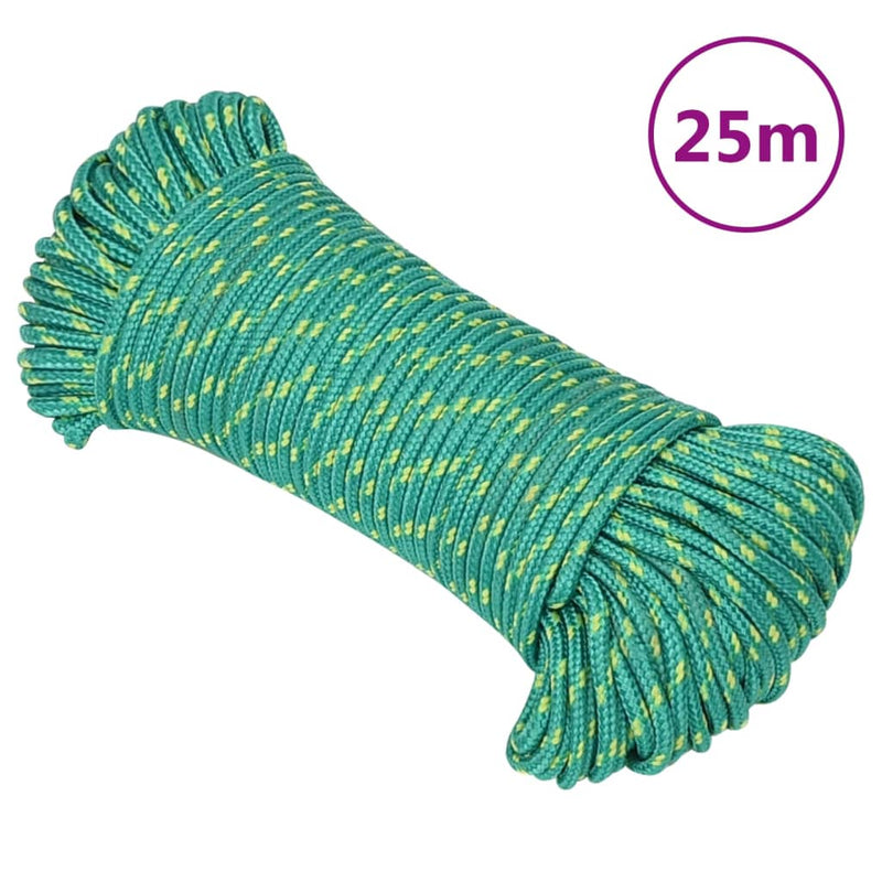 Vidaxl boottouw 3 mm 25 m polypropyleen groen