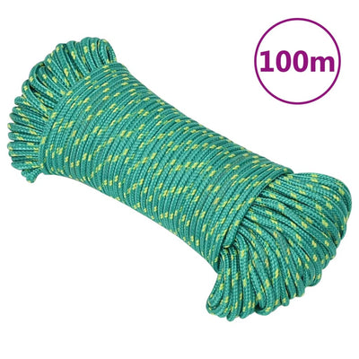 Vidaxl Boat Rope 3 mm 100 m de polipropileno verde