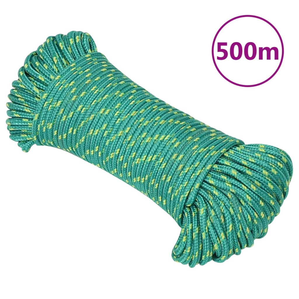 Vidaxl boottouw 5 mm 500 m polypropyleen groen