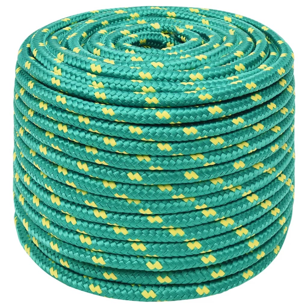 Vidaxl boottouw 12 mm 250 m polypropyleen groen