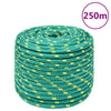Vidaxl boottouw 14 mm 250 m polypropyleen groen