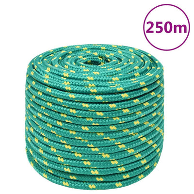 Vidaxl boottouw 14 mm 250 m polypropyleen groen