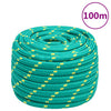 Vidaxl boottouw 20 mm 100 m polypropyleen groen