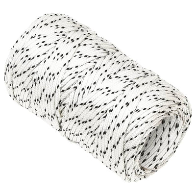 Vidaxl boottouw gevlochten 2 mmx50 m polyester wit