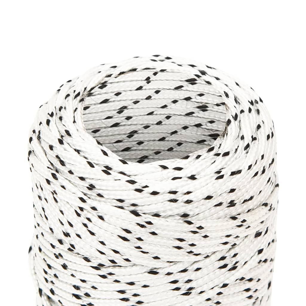 Vidaxl boottouw gevlochten 2 mmx50 m polyester wit