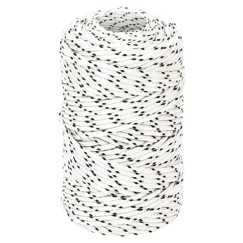 Vidaxl Barco Rope trenzado 2 mmx100 m poliéster blanco