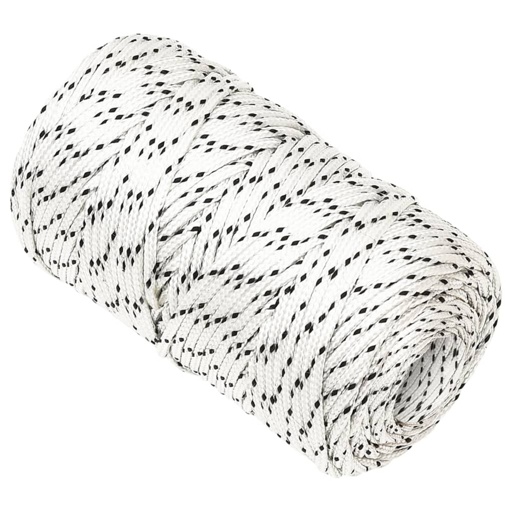 Vidaxl Boat Rope trenzada 2 mm x 250 m poliéster blanco