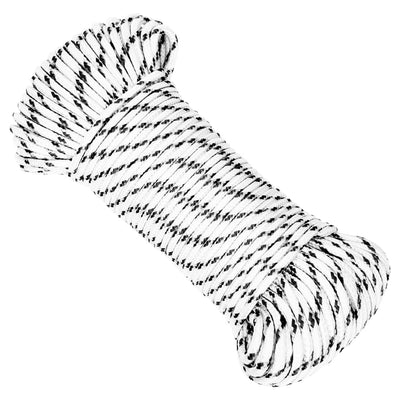 Vidaxl Boat Rope Intrecciata 3 mmx25 m Polyester White