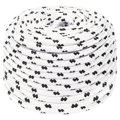 Vidaxl Boat Rope Intrecciata 6 mmx25 m Polyester White