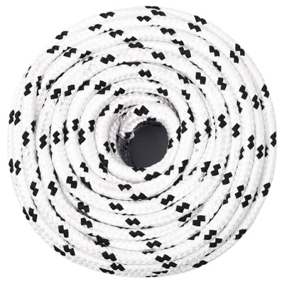 Vidaxl Barco cuerda trenzada 6 mmx25 m poliéster blanco