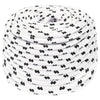 Vidaxl boottouw gevlochten 8 mmx25 m polyester wit