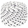 Vidaxl Barco Rope trenzado 8 mmx100 m poliéster blanco4