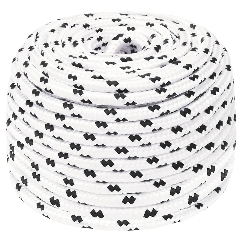 Vidaxl Barco Rope trenzado 8 mmx100 m poliéster blanco4