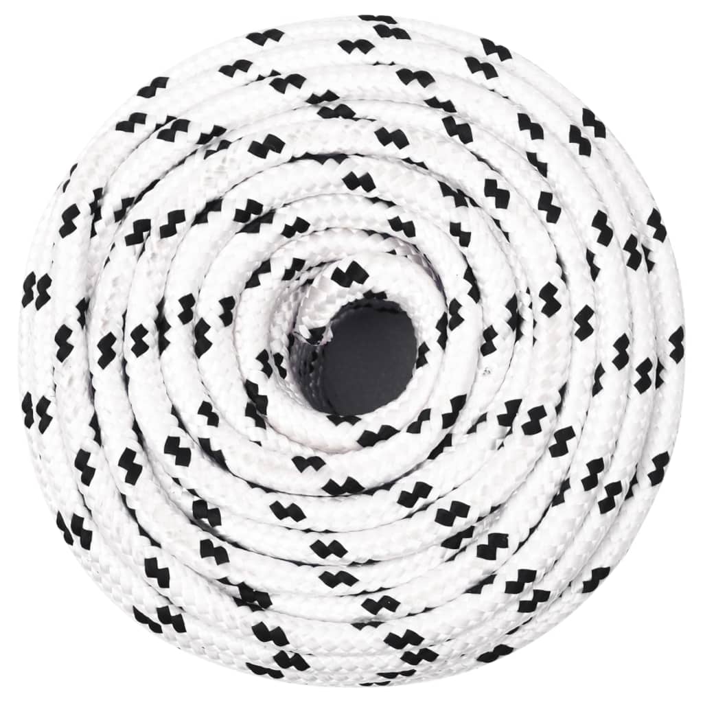 Vidaxl Boat Rope Intrecciata 10 mmx25 m Polyester White