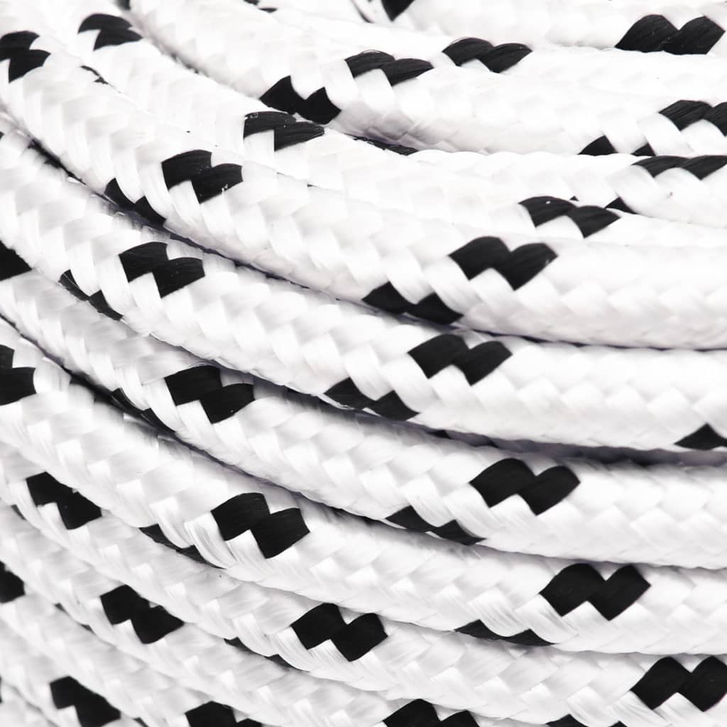 Vidaxl Boat Rope Intrecciata 10 mmx25 m Polyester White