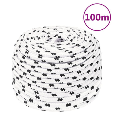 Vidaxl Werkouw 10 mm 100 m poliestere bianco