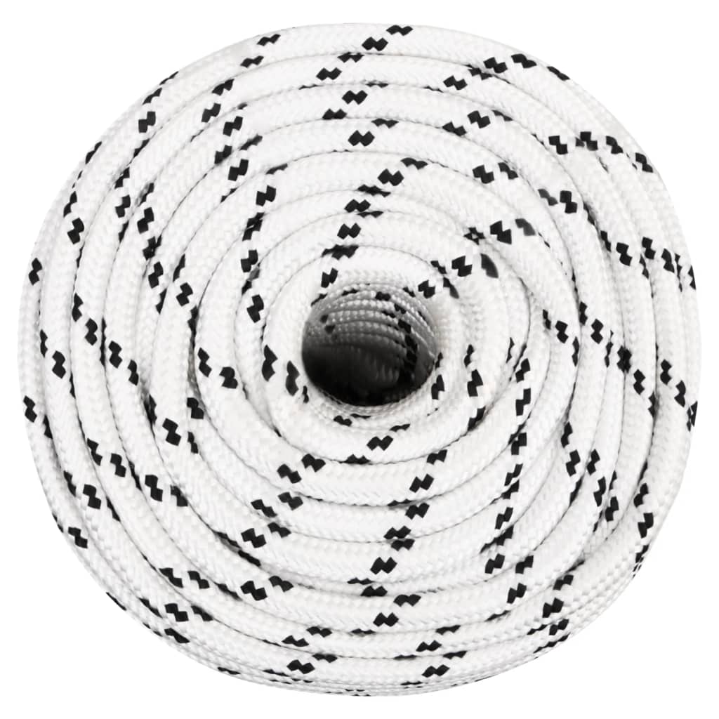 Vidaxl Boat Rope trenzada 14 mmx25 m poliéster blanco