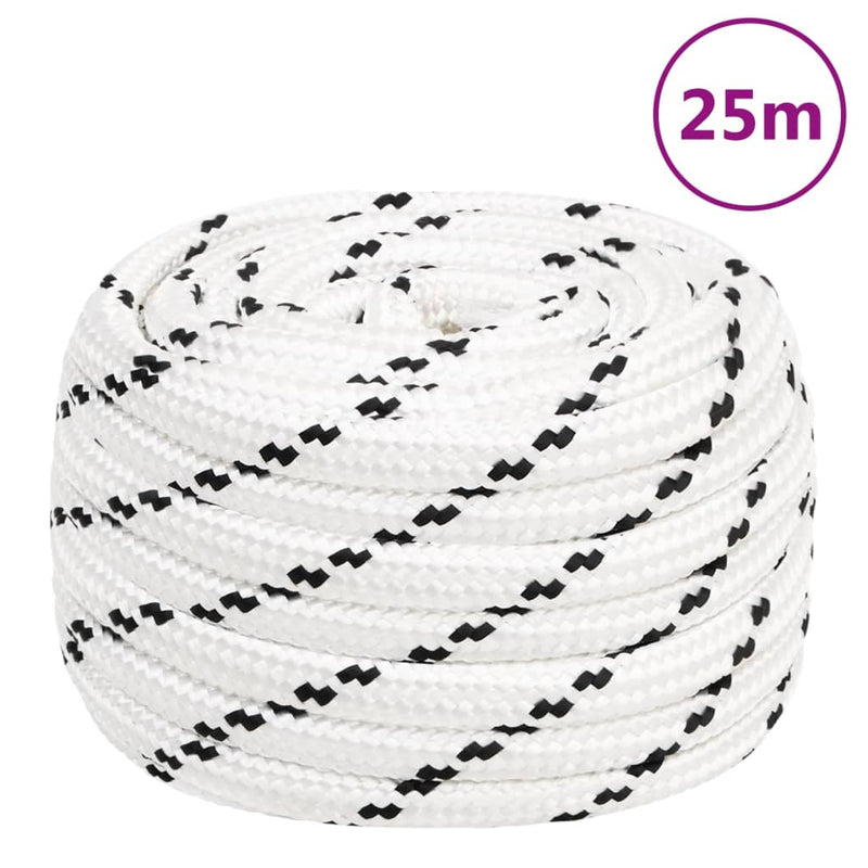 Vidaxl Werkouw 20 mm 25 m poliéster blanco