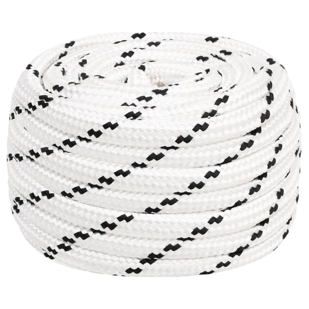 Vidaxl Werkouw 20 mm 25 m poliéster blanco