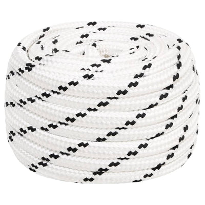 Vidaxl Boat Rope Intrecciata da 20 mmx50 m in poliestere bianco