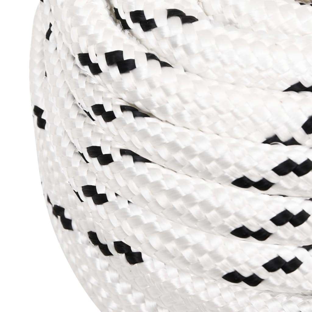 Vidaxl Boat Rope Intrecciata da 20 mmx50 m in poliestere bianco