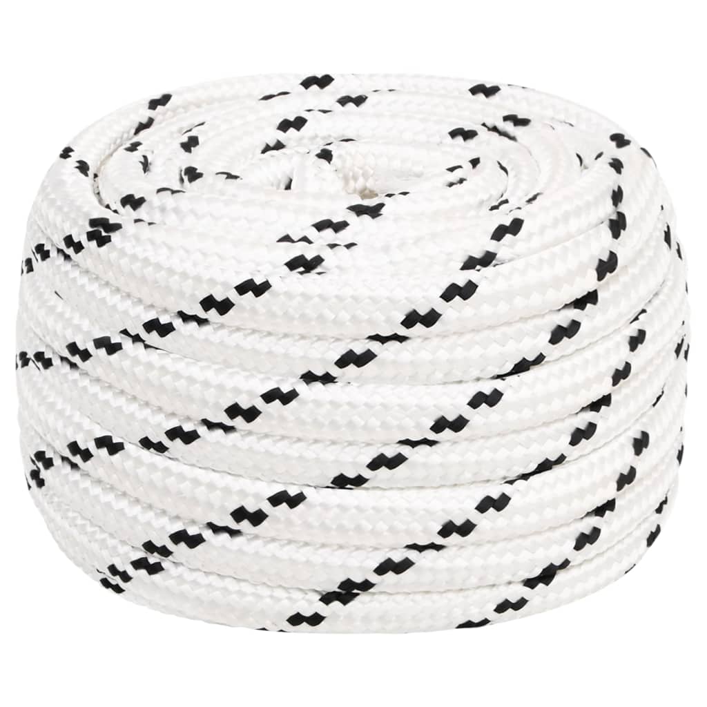 Vidaxl Boat Rope intrecciata da 20 mmx100 m in poliestere bianco