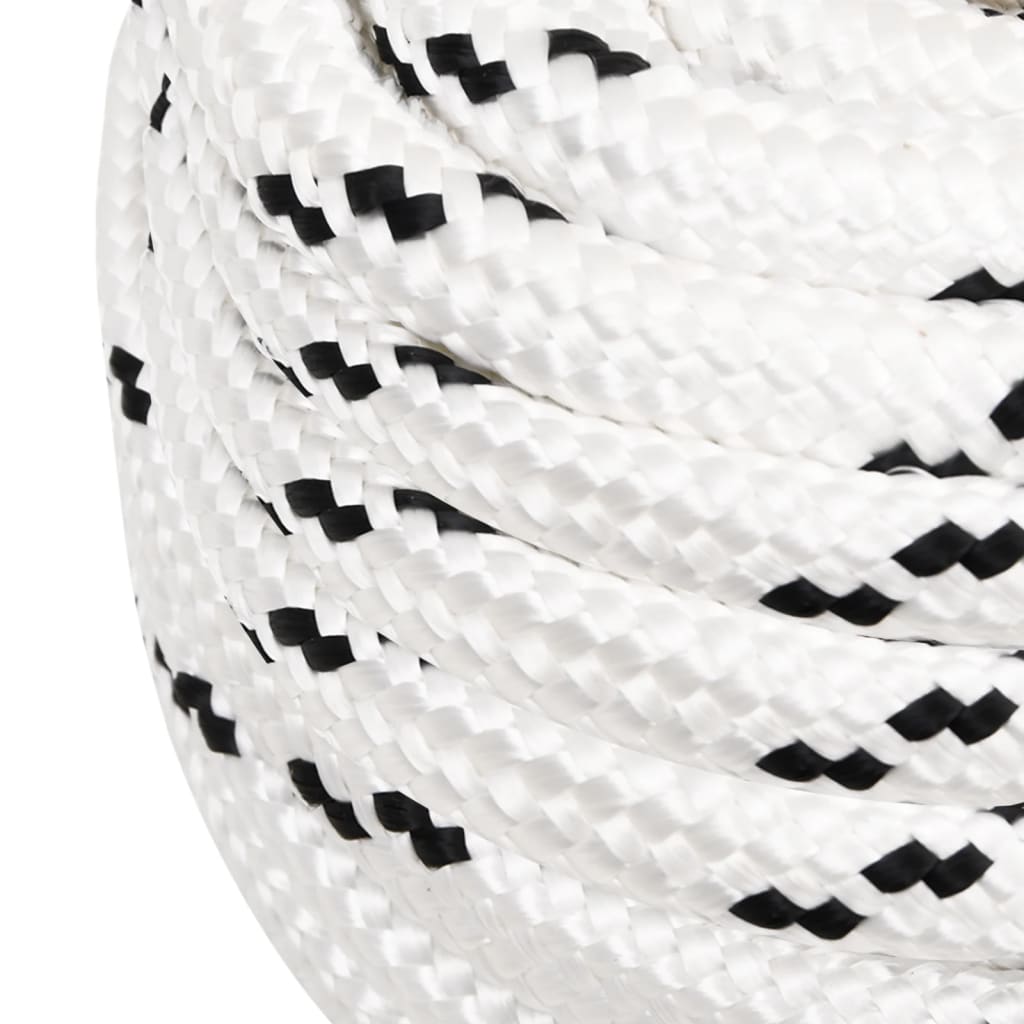 Vidaxl Boat Rope intrecciata da 20 mmx100 m in poliestere bianco