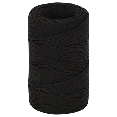 Vidaxl werktouw 2 mm 250 m polyester zwart