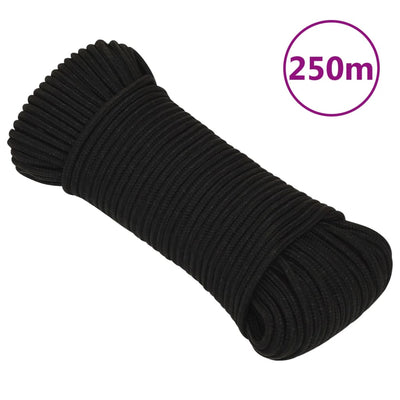 Vidaxl Werkouw 3 mm 250 m poliestere nero