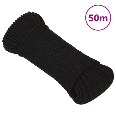 Vidaxl Werkouw 4 mm 50 m poliéster negro