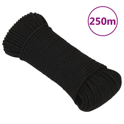 Vidaxl Werkouw 4 mm 250 m poliéster negro