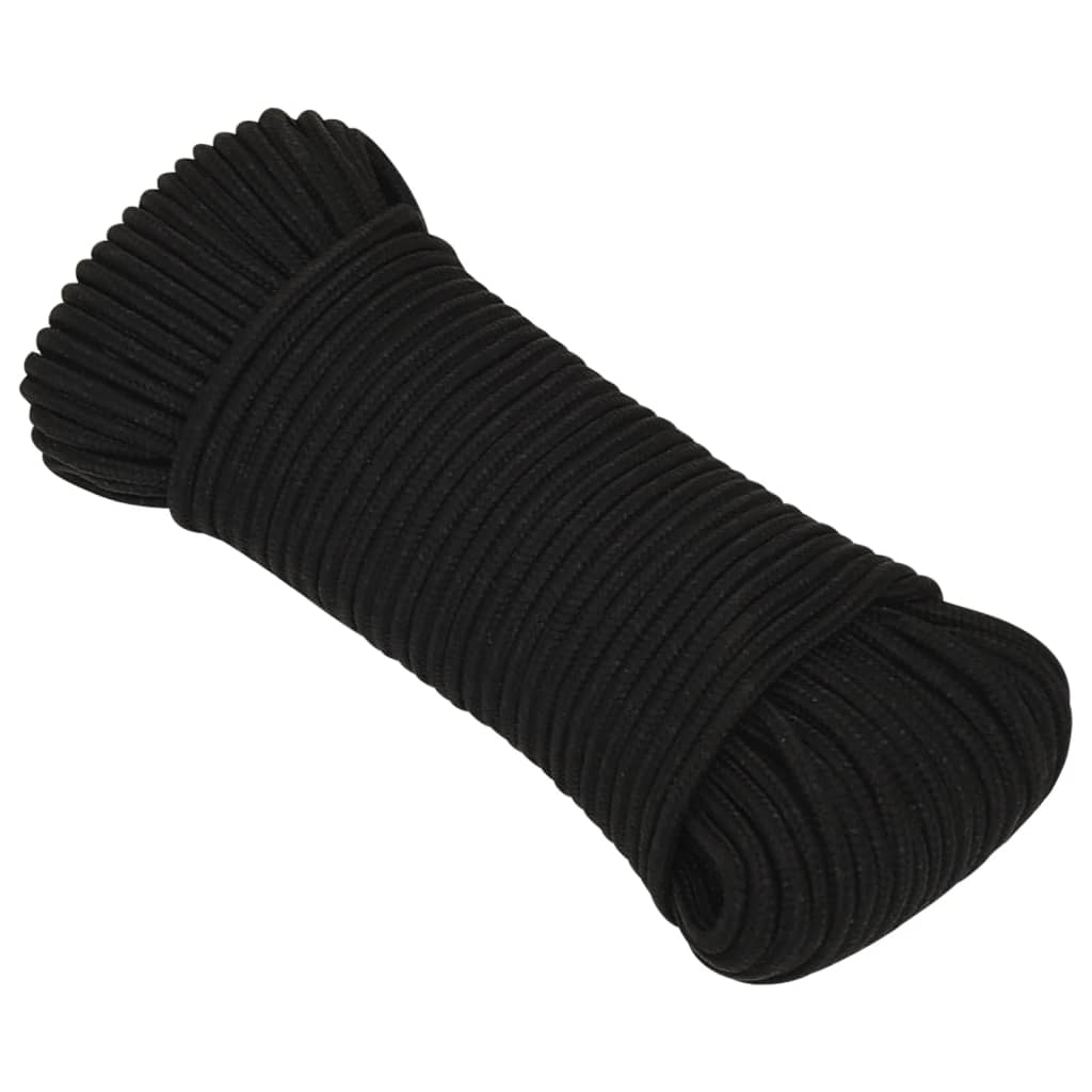 Vidaxl Werkouw 5 mm 25 m poliestere nero