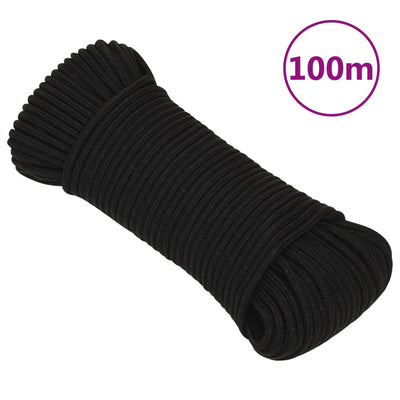 Vidaxl Werkouw 5 mm 100 m poliestere nero