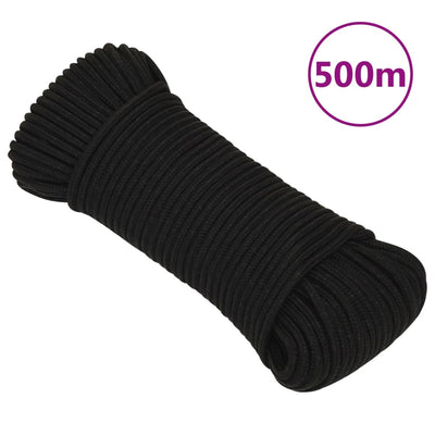 Vidaxl Werkouw 5 mm 500 m poliestere nero