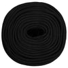 Vidaxl werktouw 6 mm 25 m polyester zwart