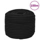 Vidaxl werktouw 12 mm 100 m polyester zwart