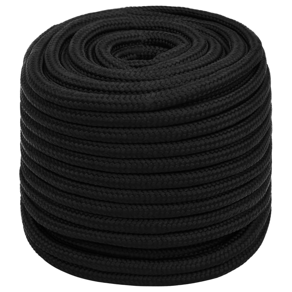 Vidaxl Werkouw 18 mm 25 m poliestere nero