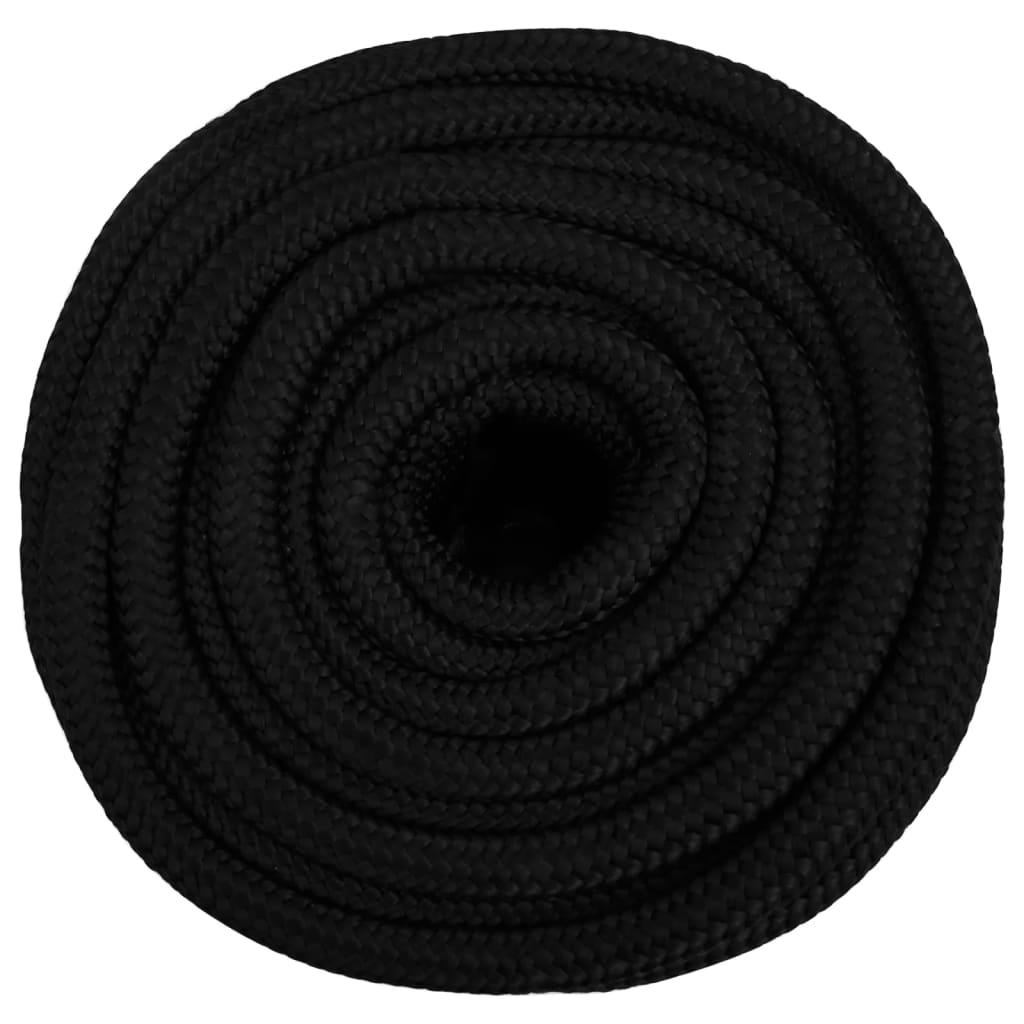 Vidaxl werktouw 18 mm 100 m polyester zwart