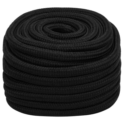 Vidaxl Werkouw 20 mm 100 m poliéster negro