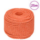 Vidaxl Werkouw 20 mm 25 m polipropeno oranje