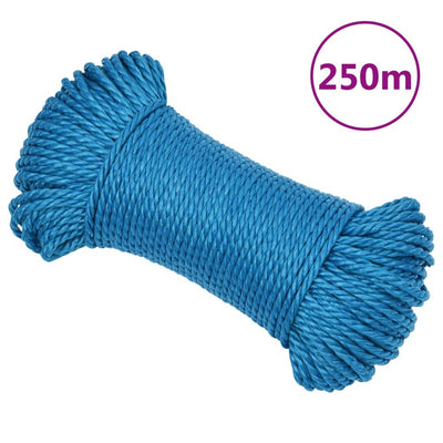 Vidaxl Werkouw 6 mm 250 m Polypropene Blue