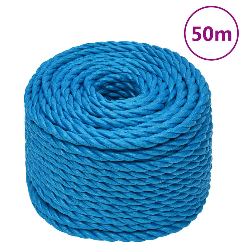 Vidaxl Werkouw 10 mm 50 m polipropeno azul